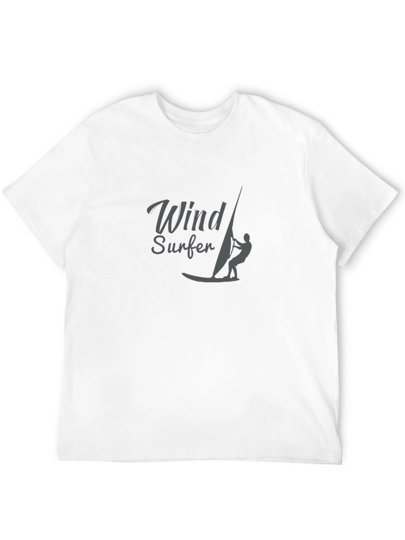 Windsurfer Graphic Tee - Black Cotton T-Shirt