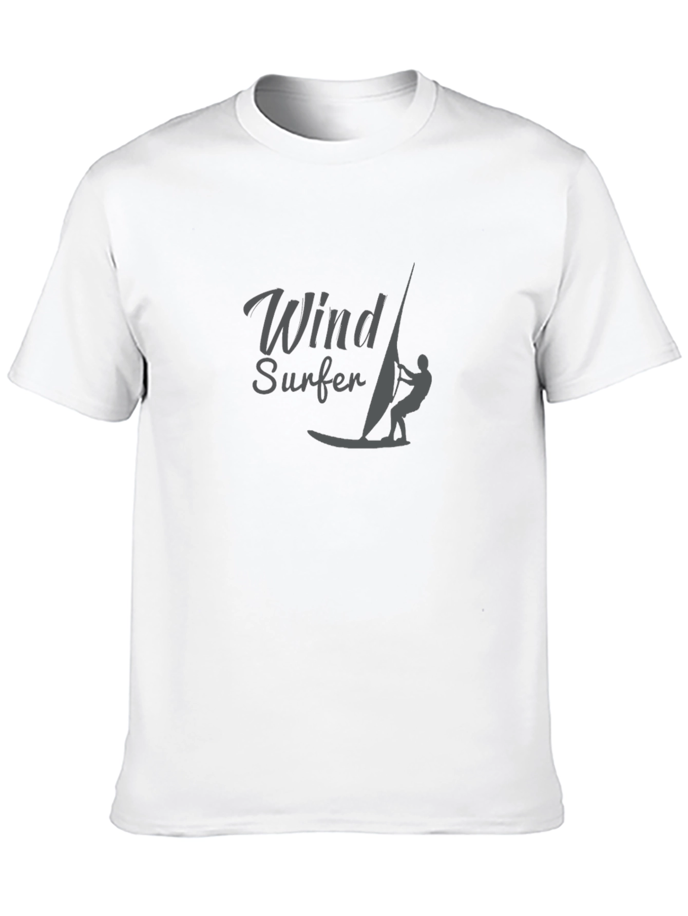 Windsurfer Graphic Tee - Black Cotton T-Shirt