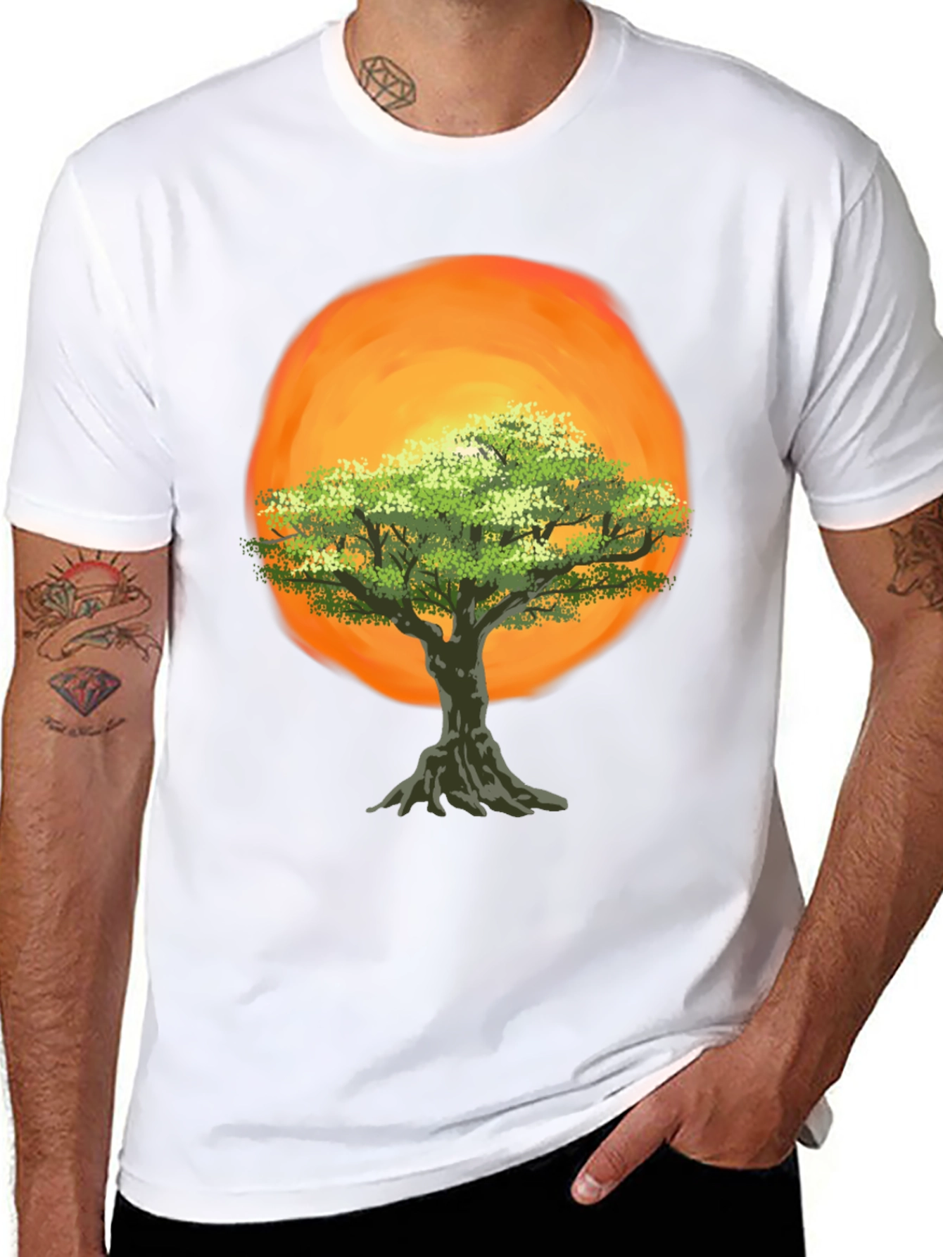 Tree of Life Graphic Tee - Sunset Design