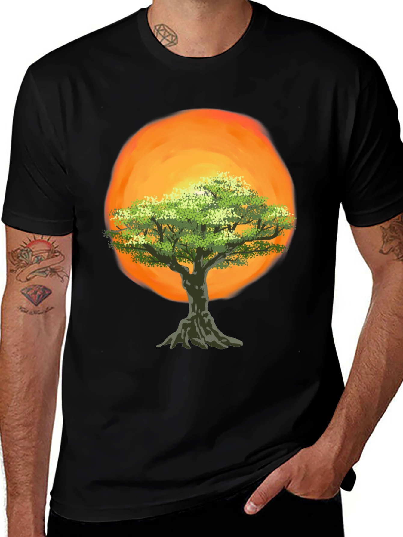 Tree of Life Graphic Tee - Sunset Design