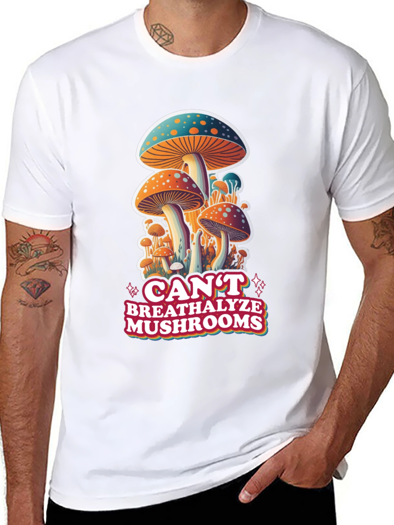 Cant Breathalyze Mushrooms Graphic Tee
