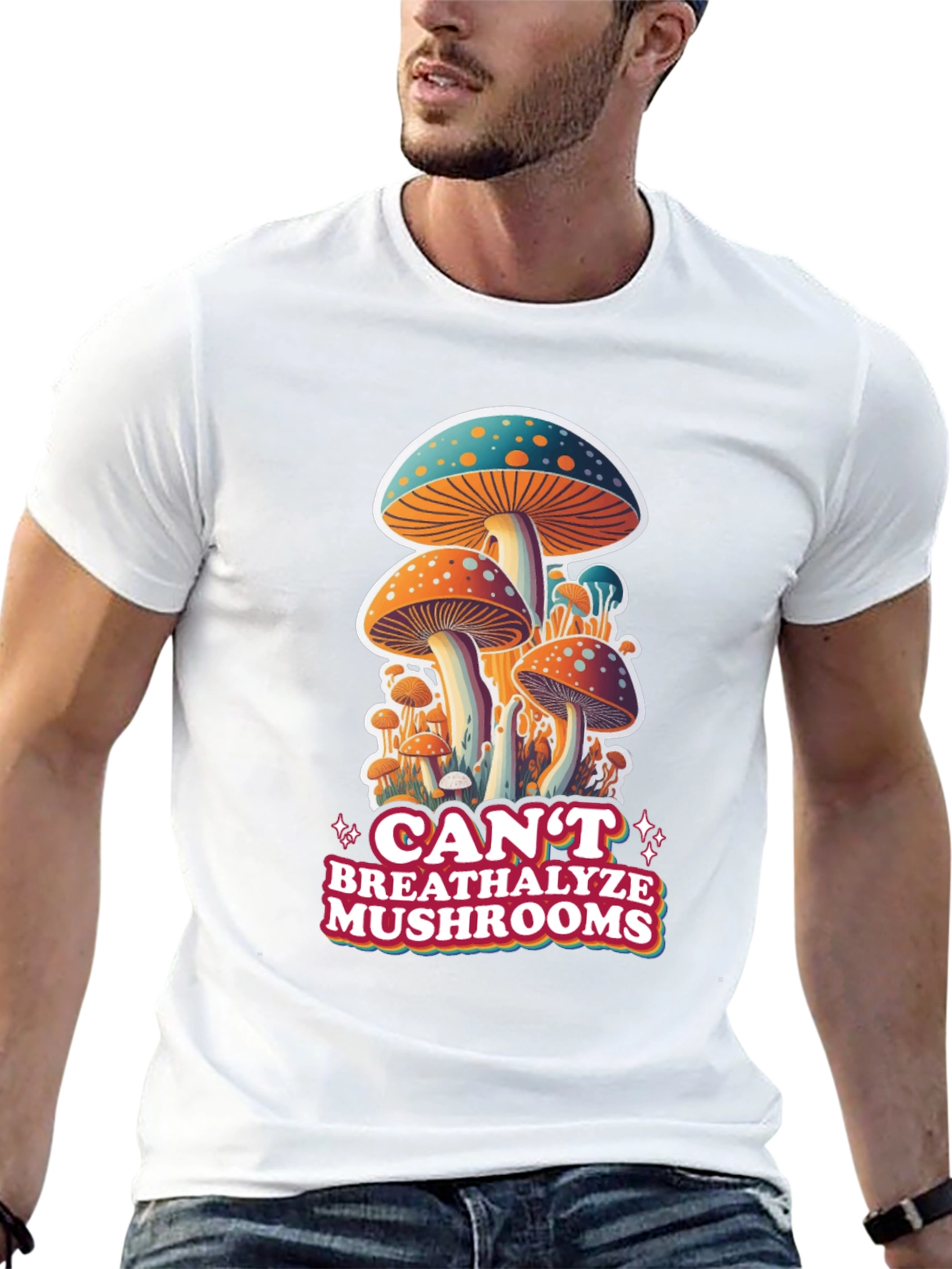 Cant Breathalyze Mushrooms Graphic Tee