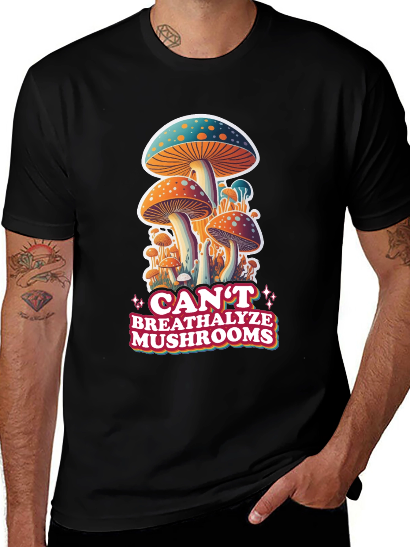 Cant Breathalyze Mushrooms Graphic Tee