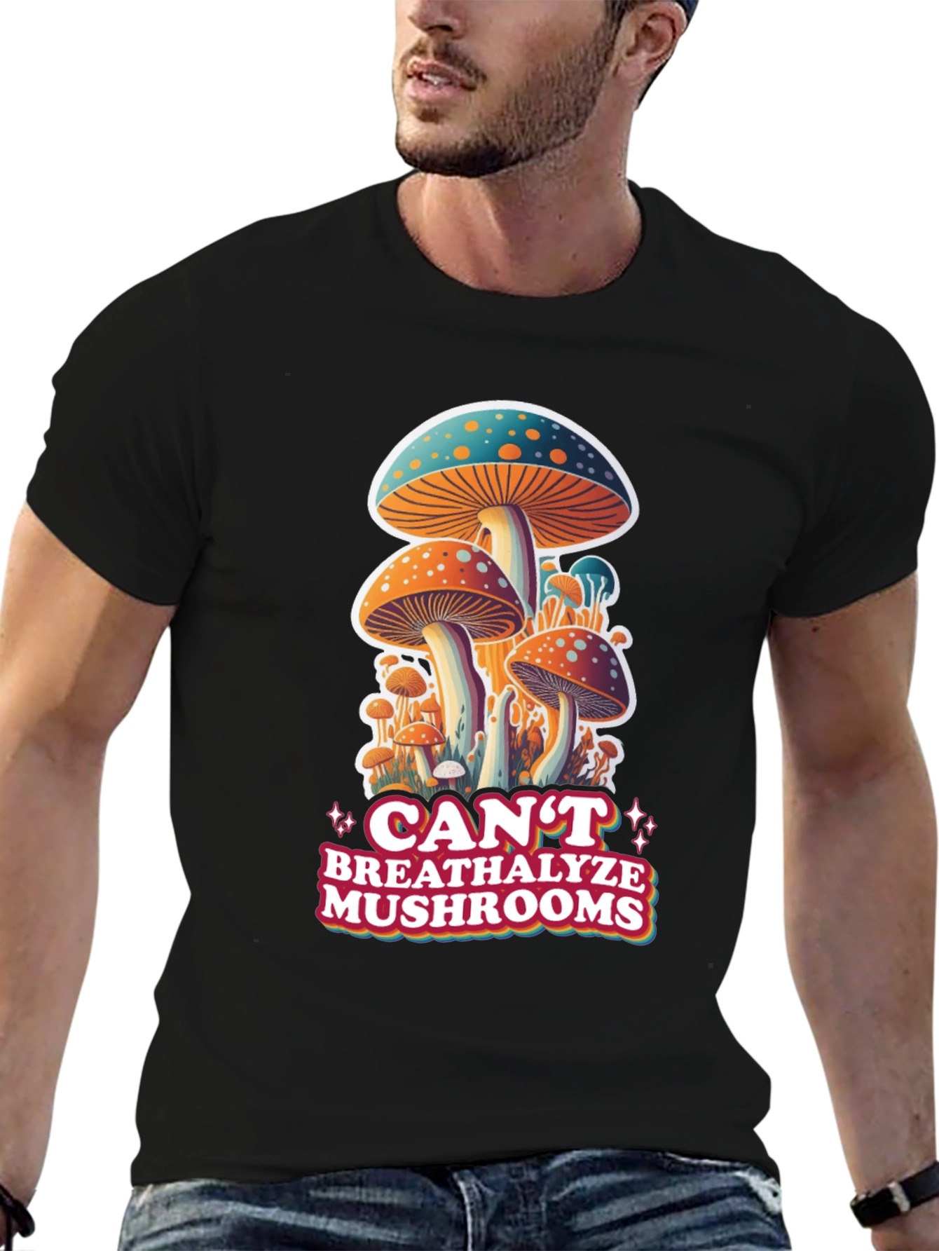 Cant Breathalyze Mushrooms Graphic Tee