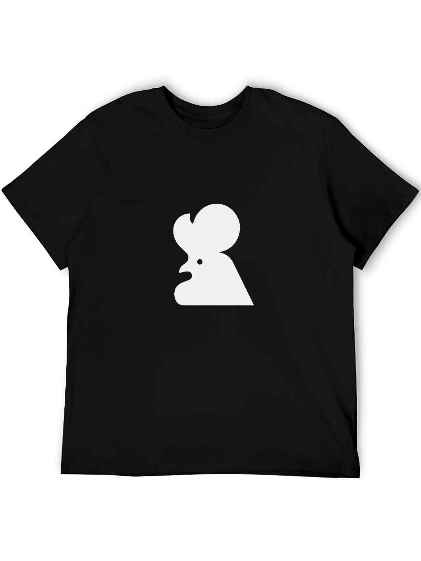 Rooster Graphic Tee - Minimalist Chicken Shirt