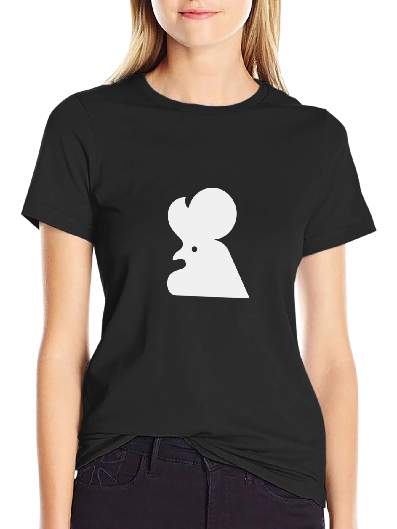 Rooster Graphic Tee - Minimalist Chicken Shirt
