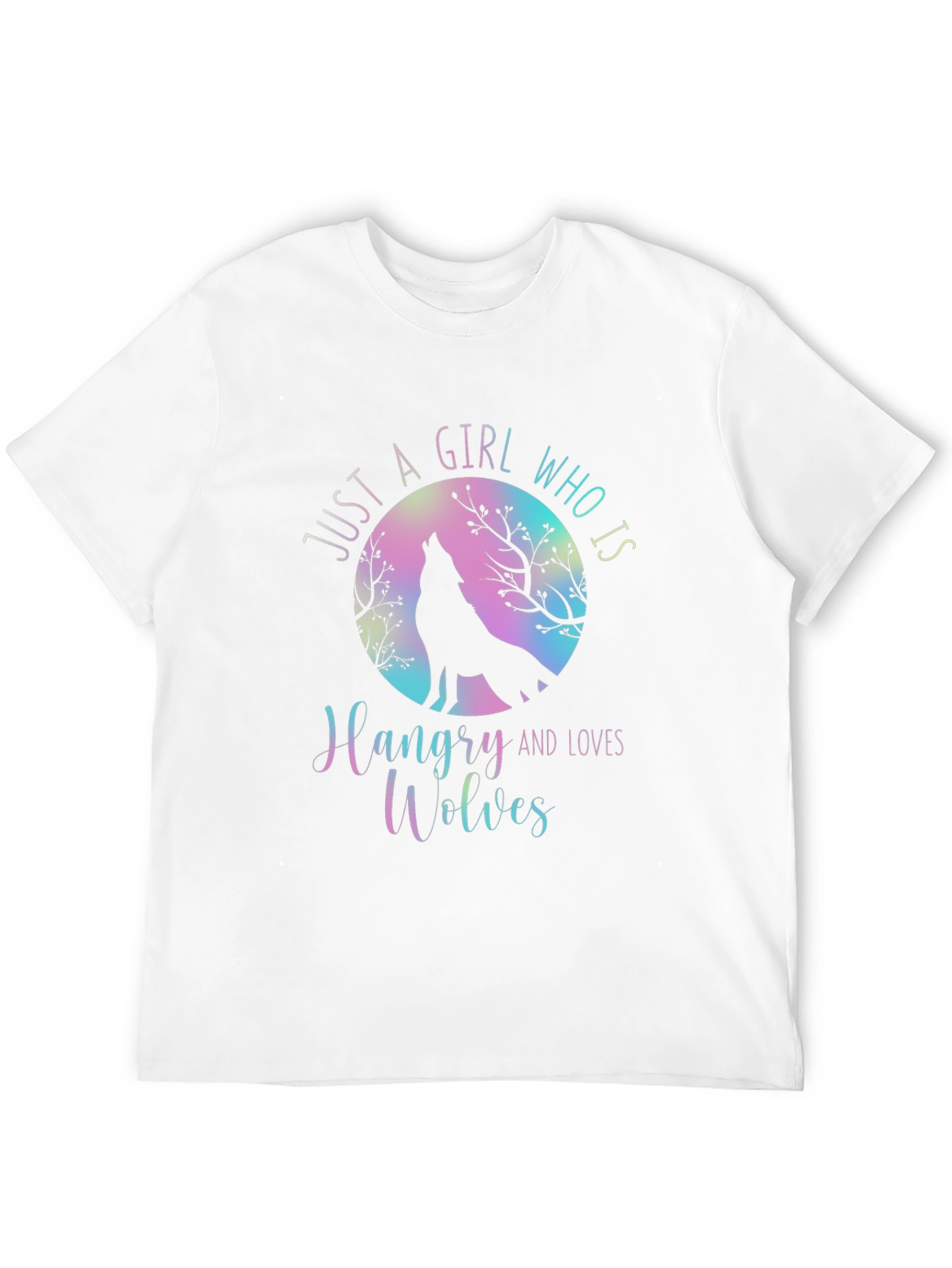 Hangry Wolf Womens T-Shirt - Cute Graphic Tee