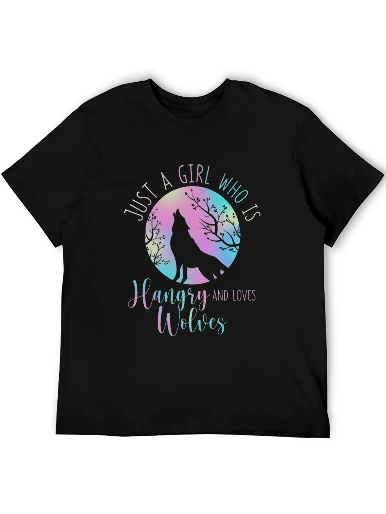 Hangry Wolf Womens T-Shirt - Cute Graphic Tee