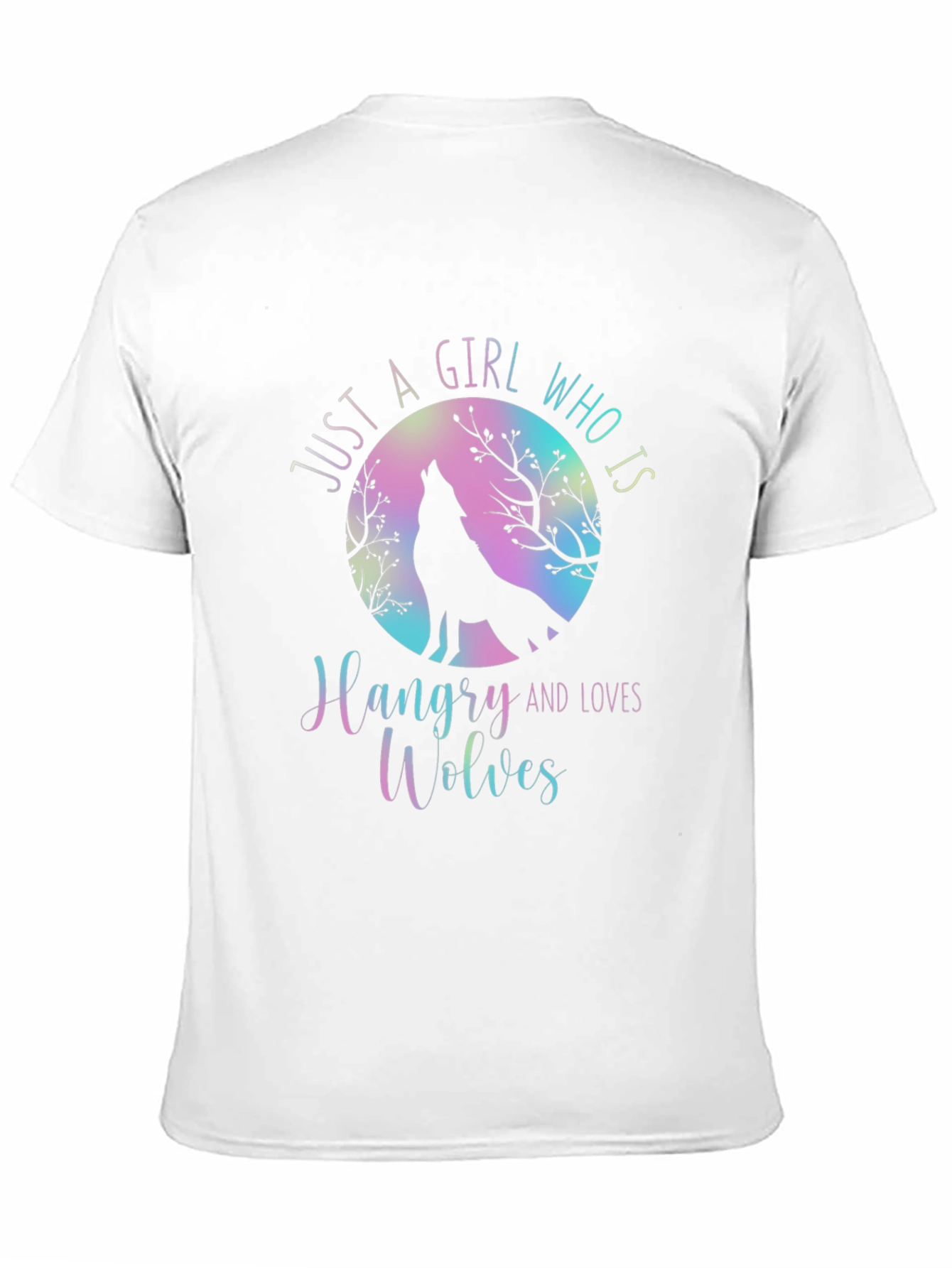 Hangry Wolf Womens T-Shirt - Cute Graphic Tee