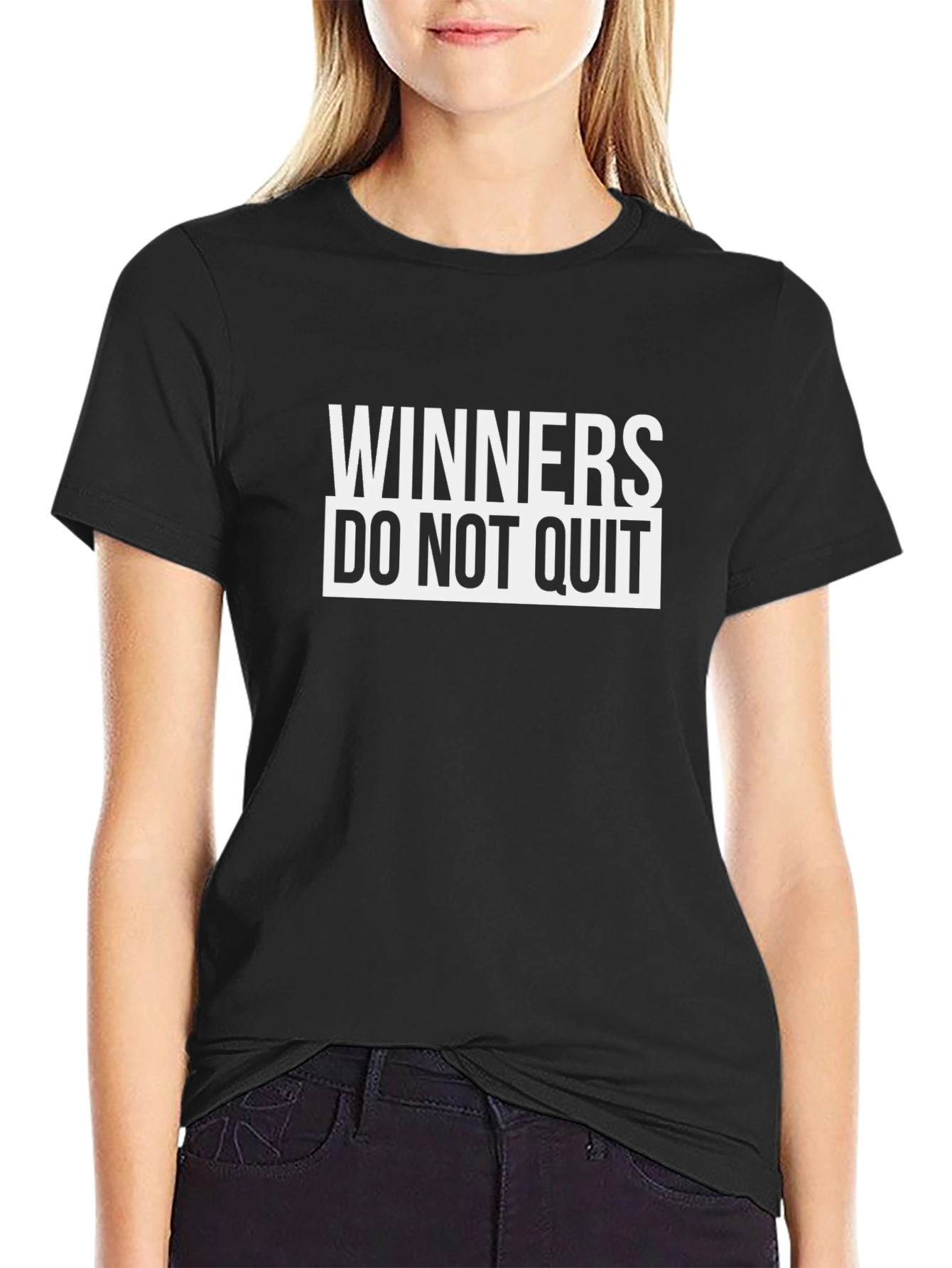 Winners Do Not Quit Graphic Tee - Motivational T-Shirt