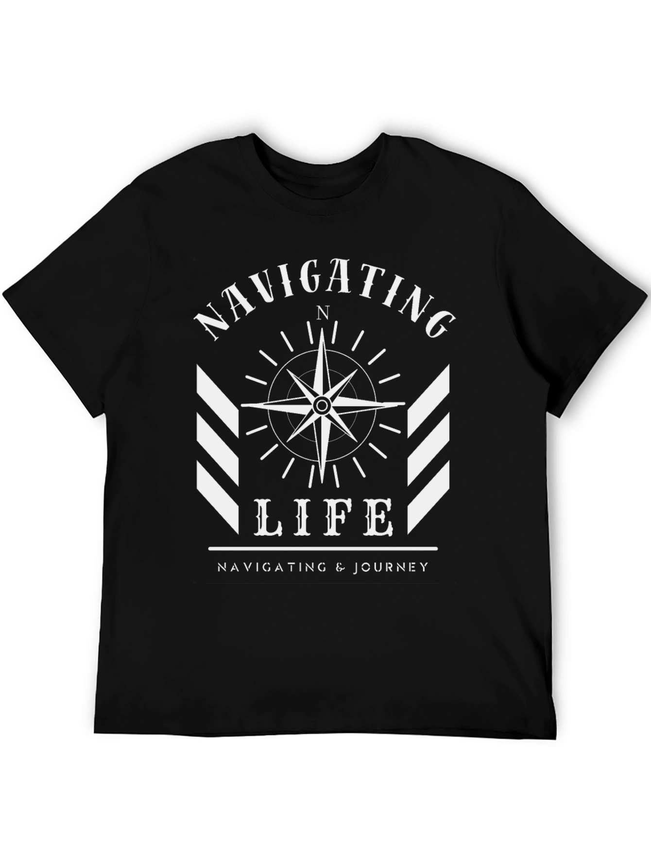 Navigating Life Compass Graphic Tee - Black