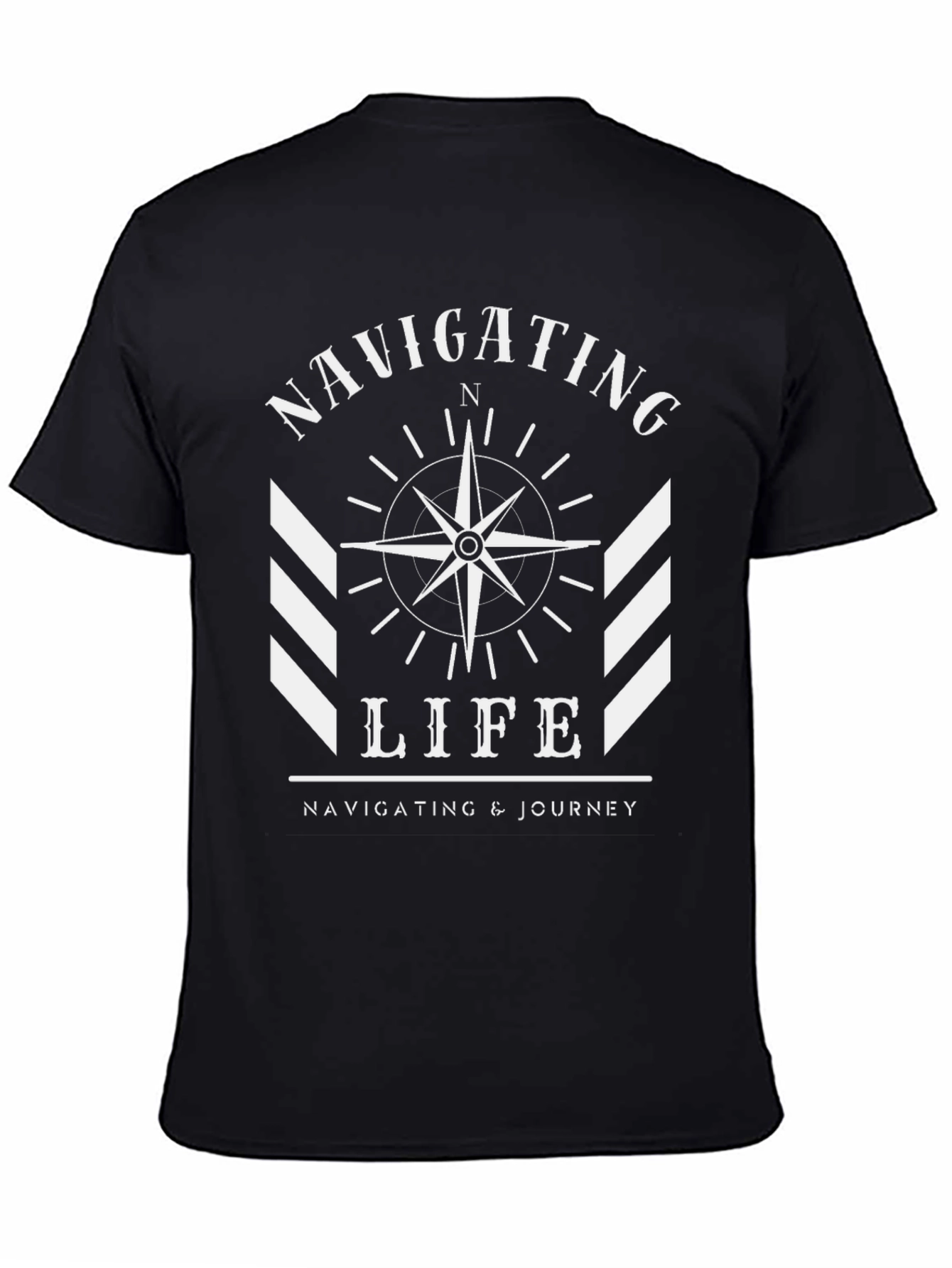 Navigating Life Compass Graphic Tee - Black
