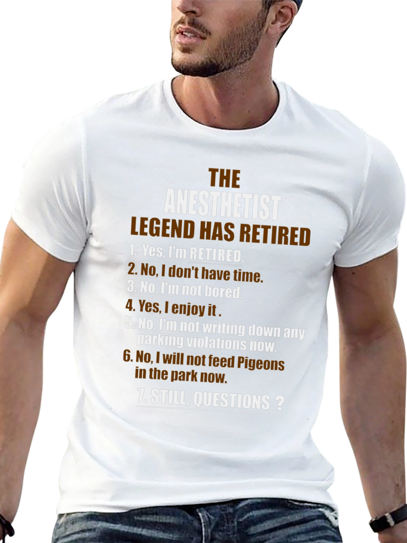Retired Anesthetist Legend Novelty T-Shirt