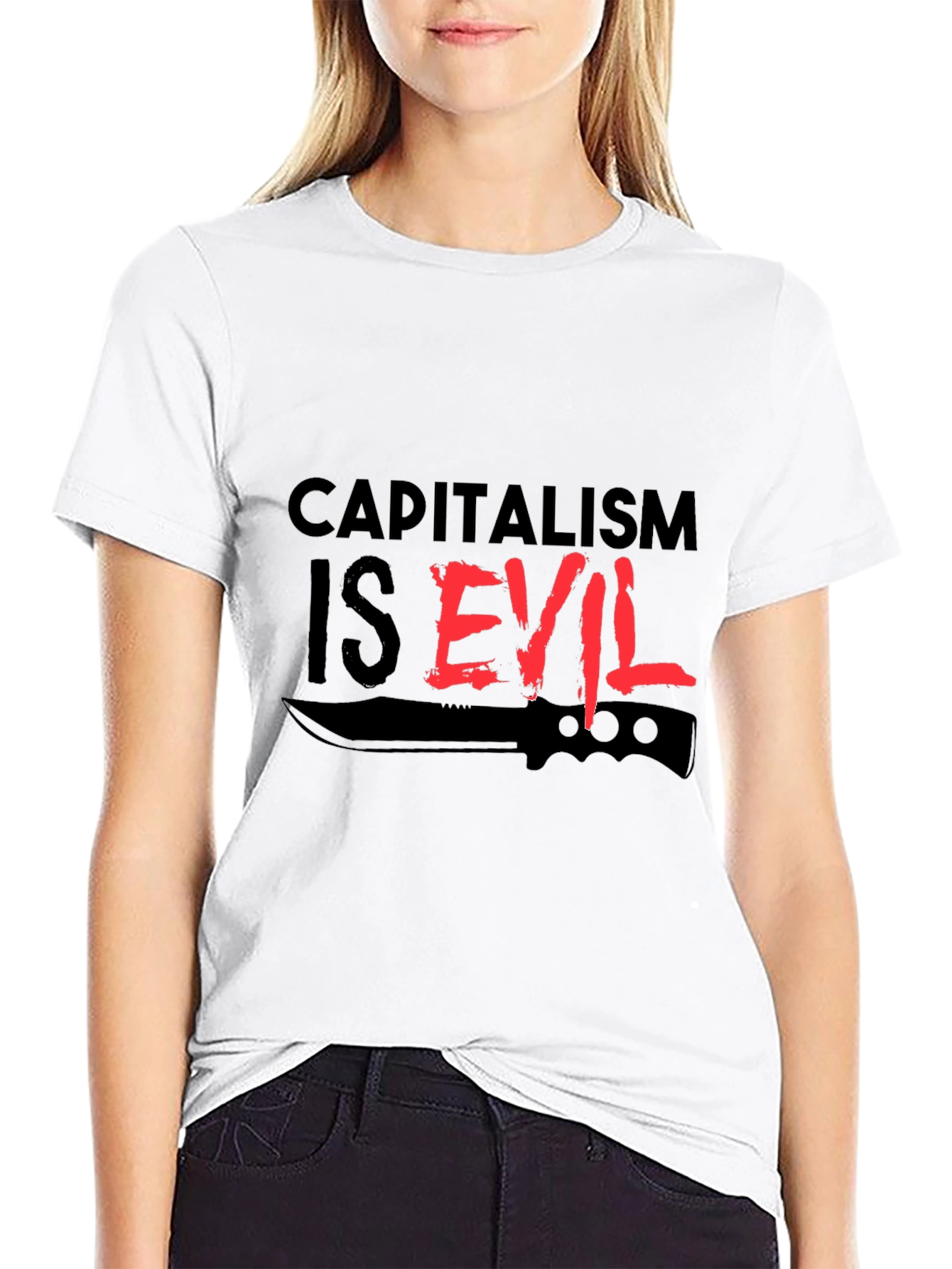Capitalism is Evil T-Shirt - Edgy Statement Tee