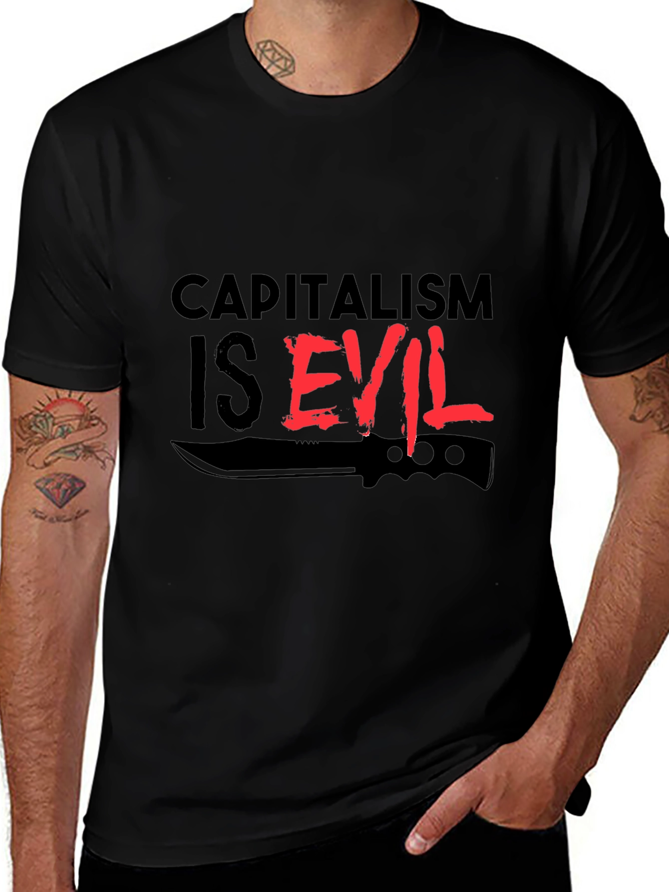 Capitalism is Evil T-Shirt - Edgy Statement Tee