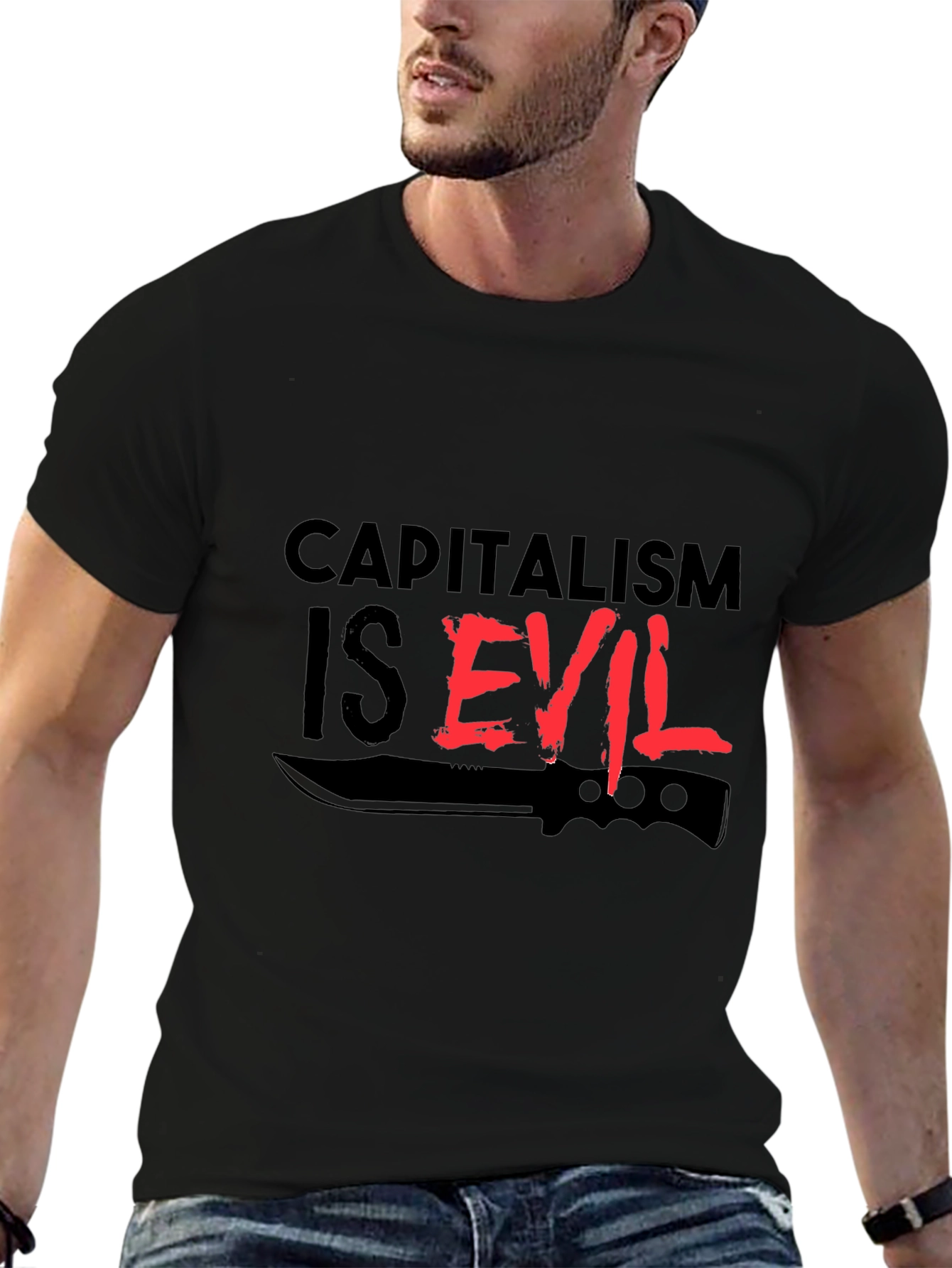 Capitalism is Evil T-Shirt - Edgy Statement Tee