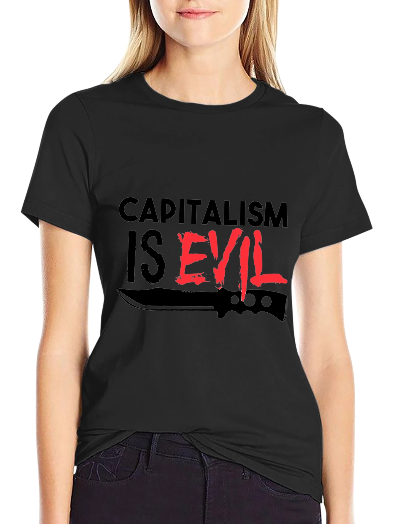 Capitalism is Evil T-Shirt - Edgy Statement Tee