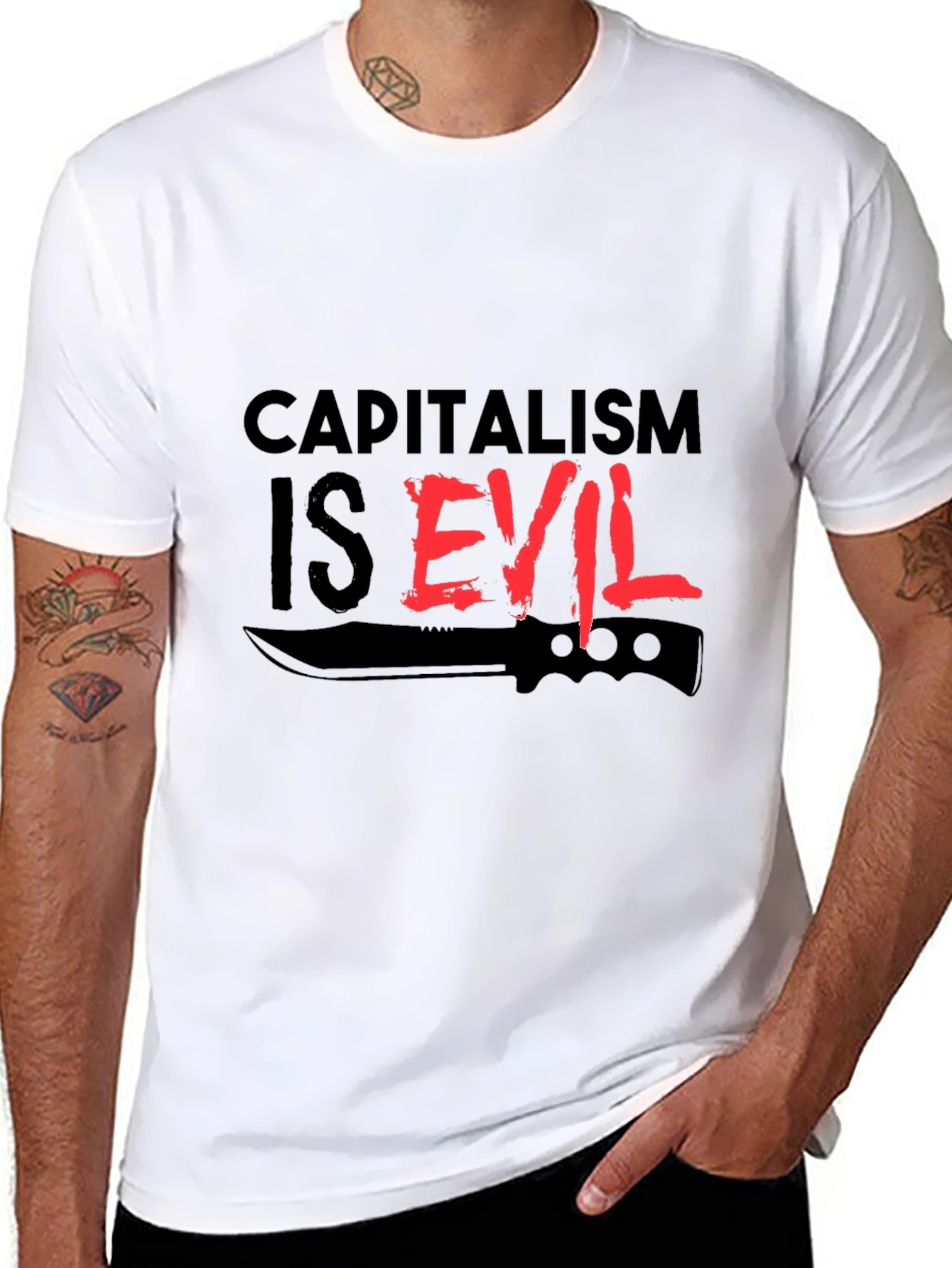 Capitalism is Evil T-Shirt - Edgy Statement Tee