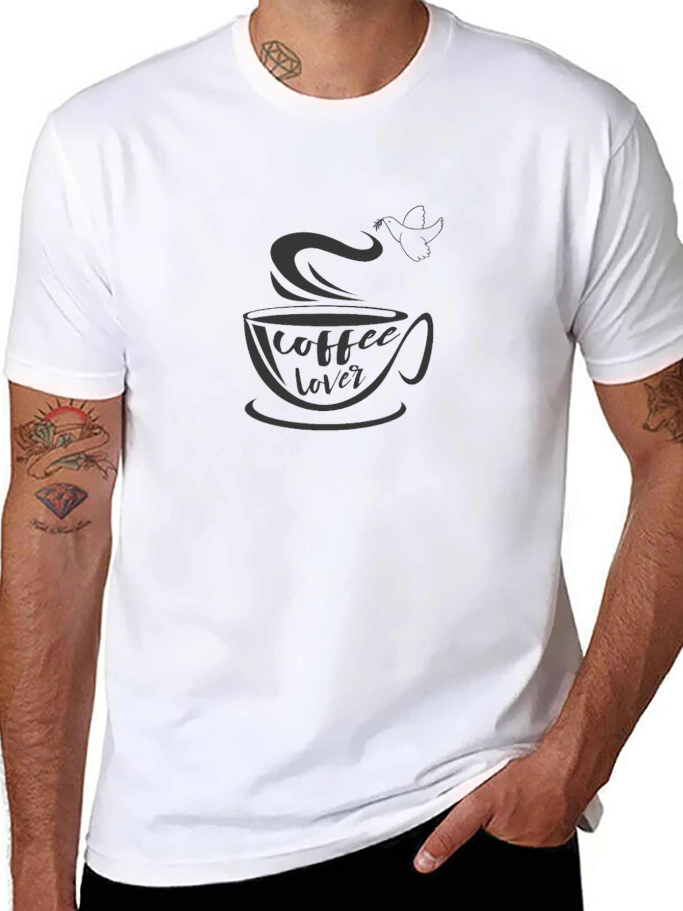 Coffee Lover Graphic Tee - Black