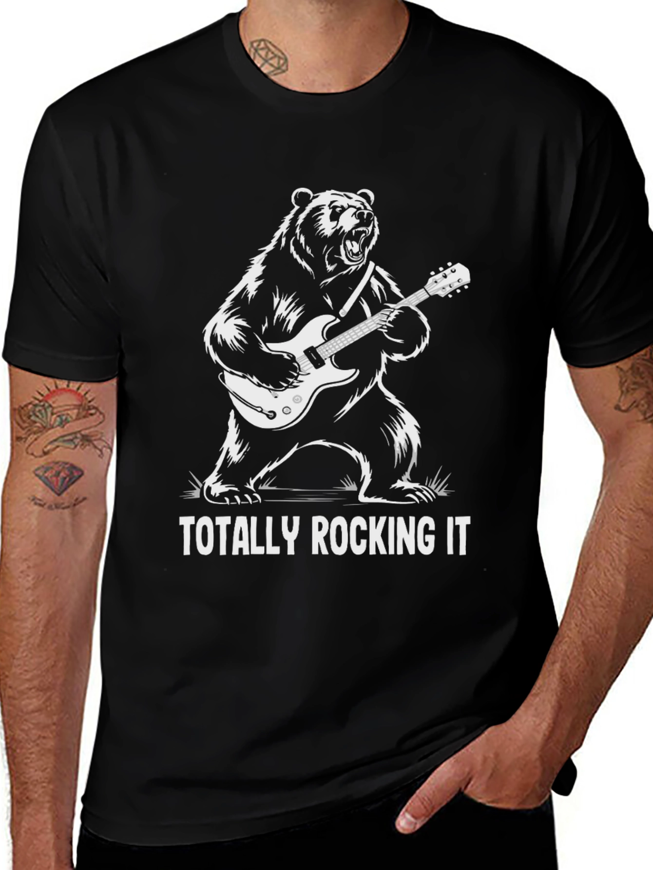 Totally Rocking It Bear Graphic Tee