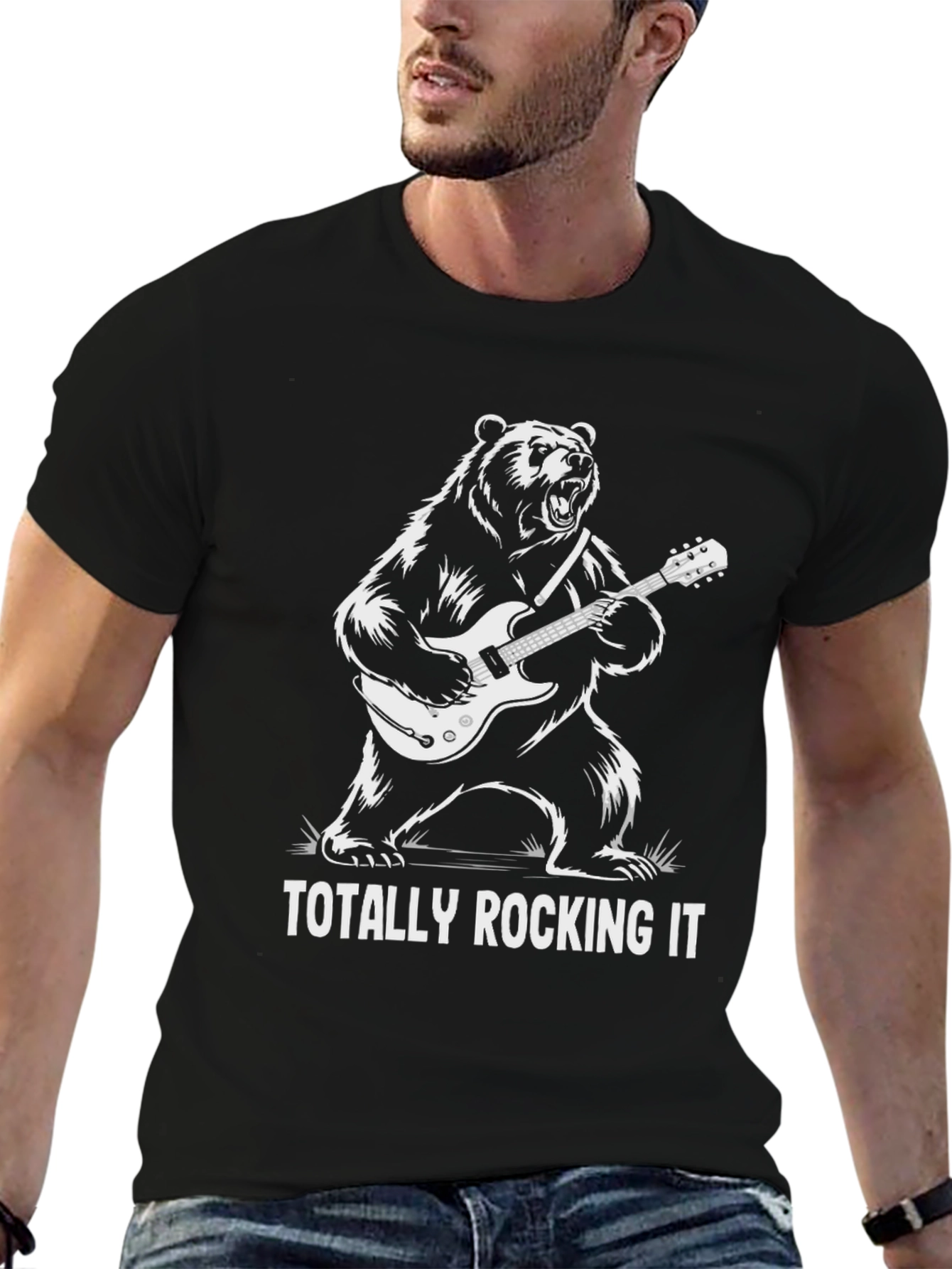 Totally Rocking It Bear Graphic Tee