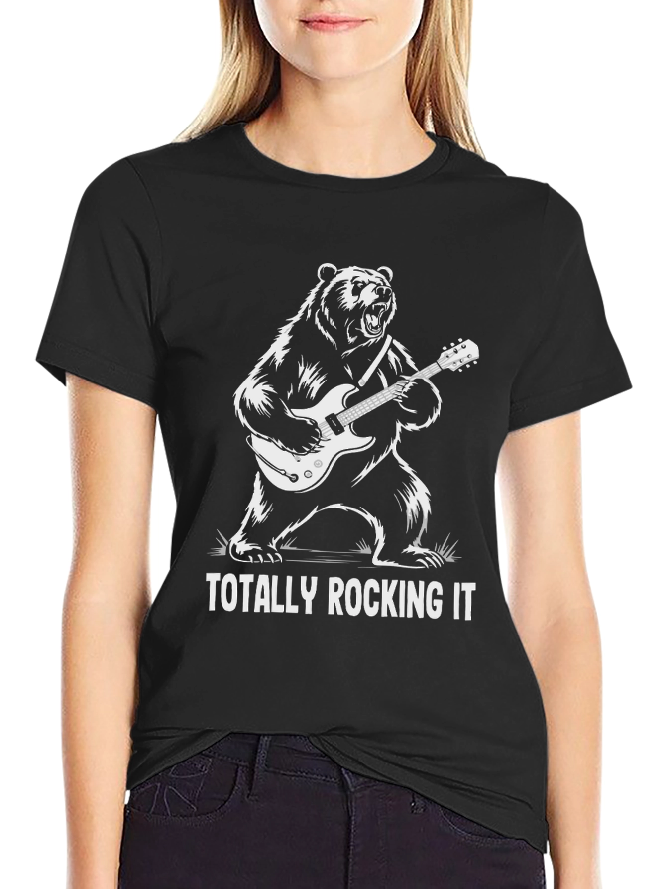 Totally Rocking It Bear Graphic Tee