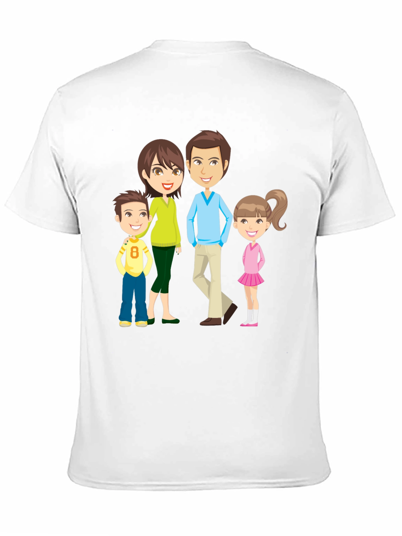Cartoon Family Print Tee