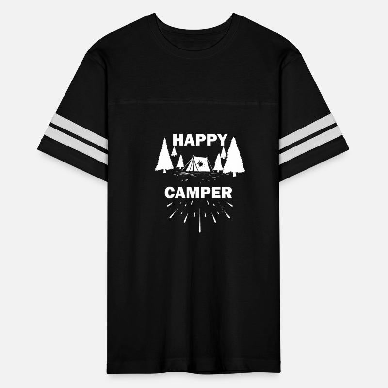 Happy camping in the mountains and nature