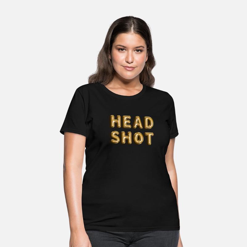 Head shot 3D golden text