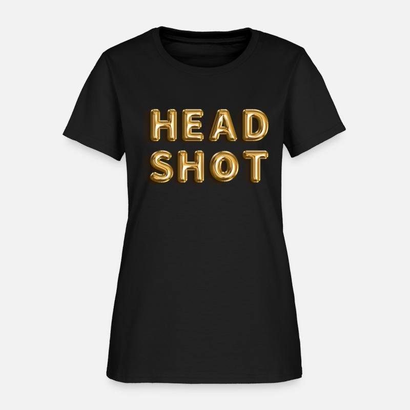 Head shot 3D golden text