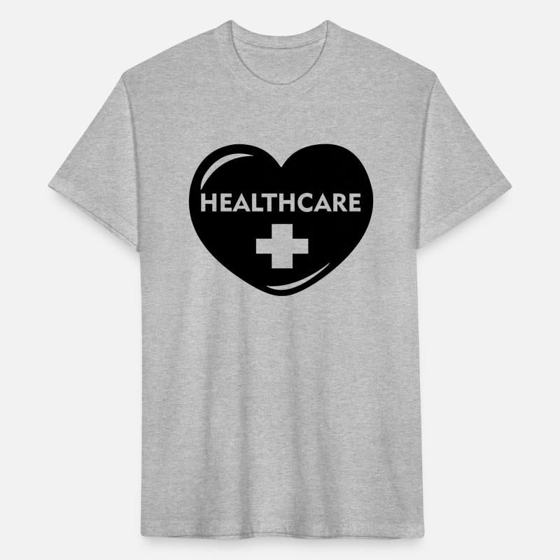 Healthcare in heart with cross 'healthcare' heroes