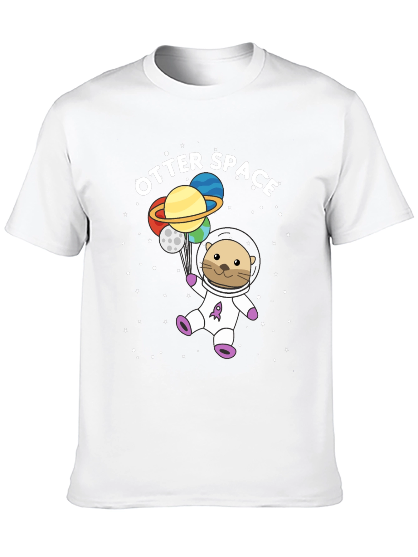 Otter Space Graphic Tee - Cute Astronaut Design