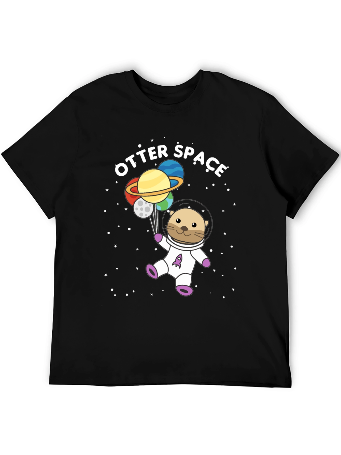 Otter Space Graphic Tee - Cute Astronaut Design