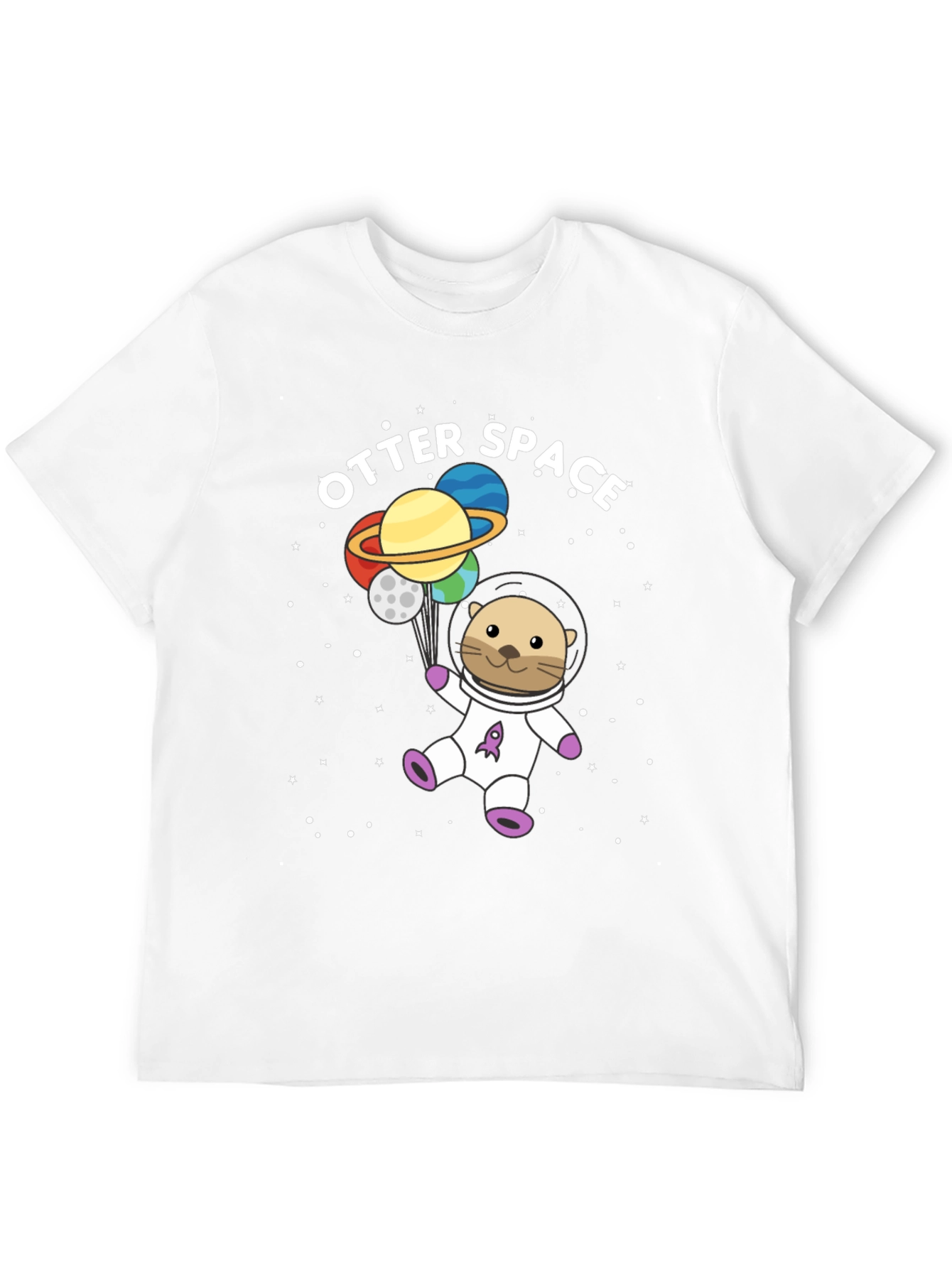 Otter Space Graphic Tee - Cute Astronaut Design