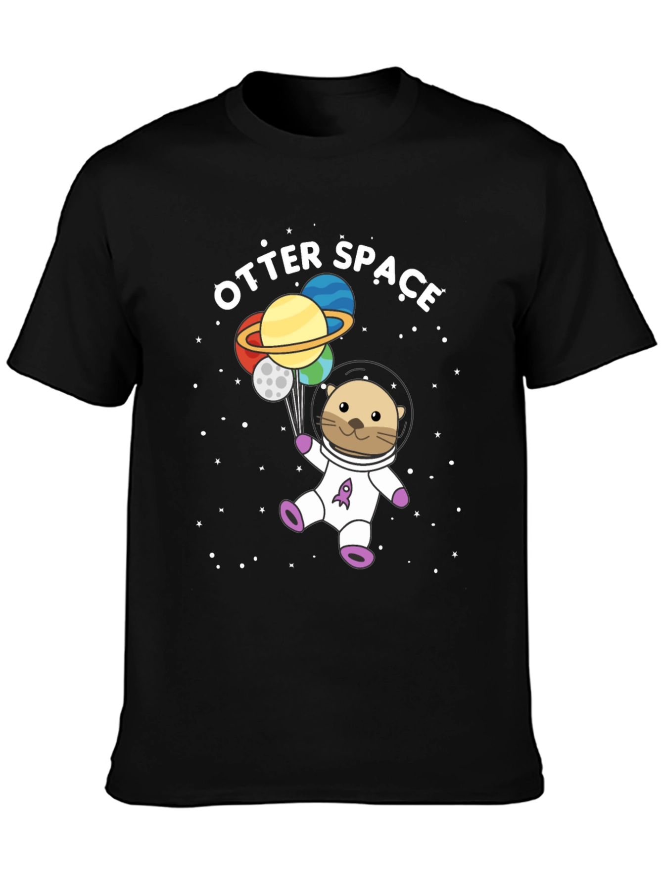 Otter Space Graphic Tee - Cute Astronaut Design