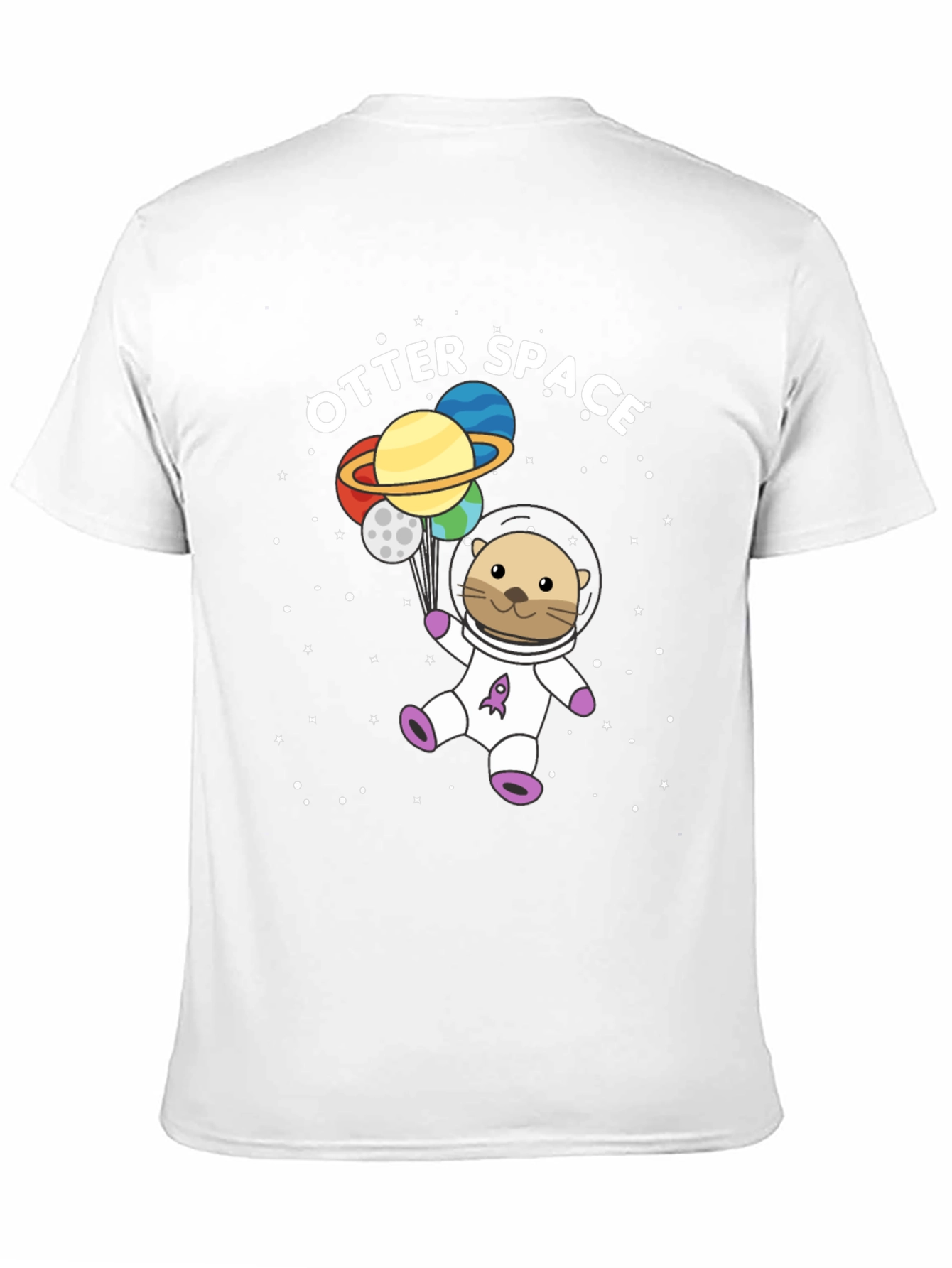Otter Space Graphic Tee - Cute Astronaut Design