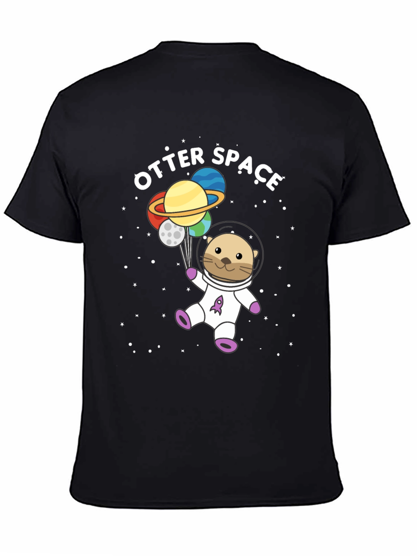 Otter Space Graphic Tee - Cute Astronaut Design