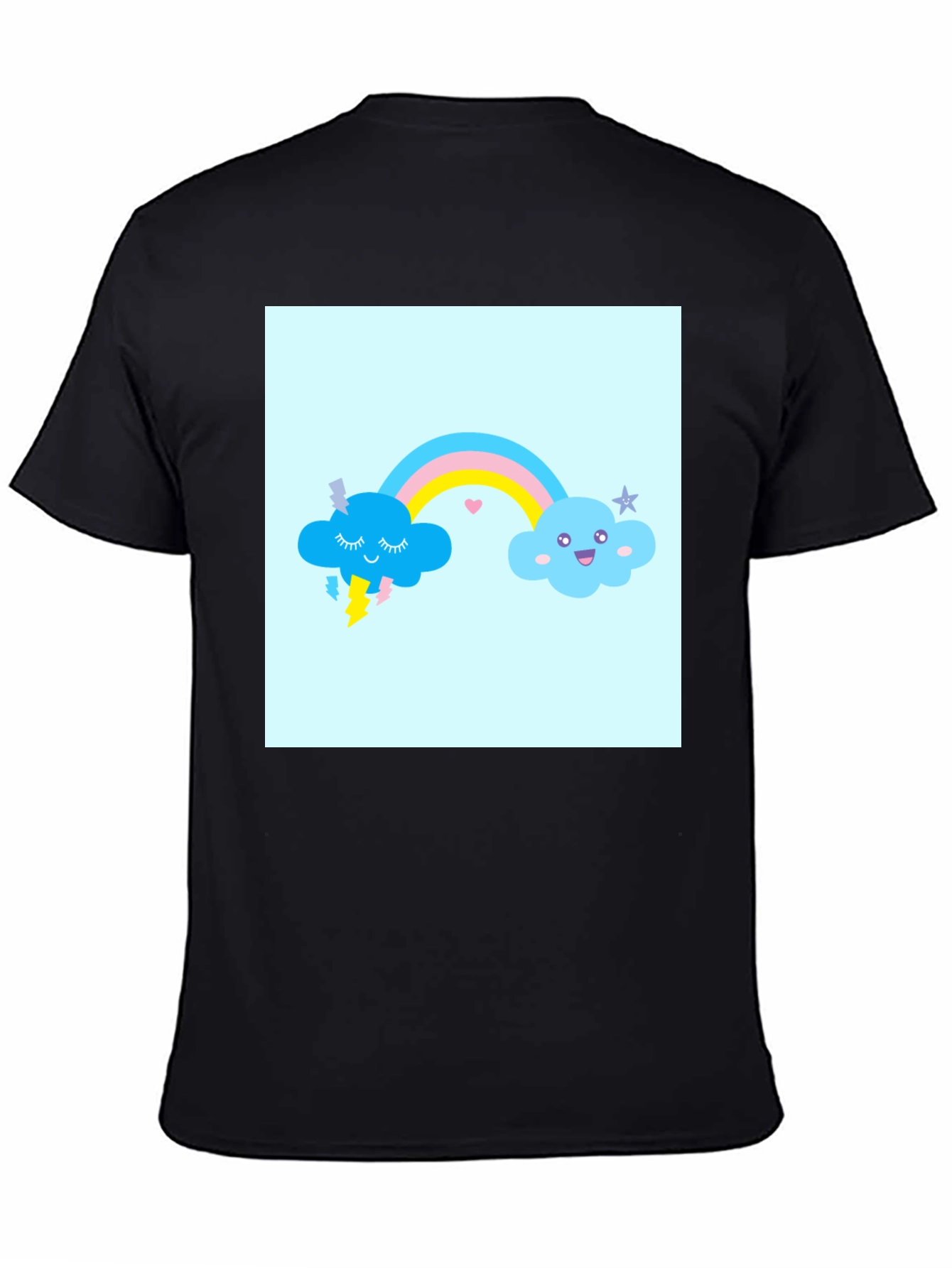 Cute Rainbow Cloud Graphic T-Shirt