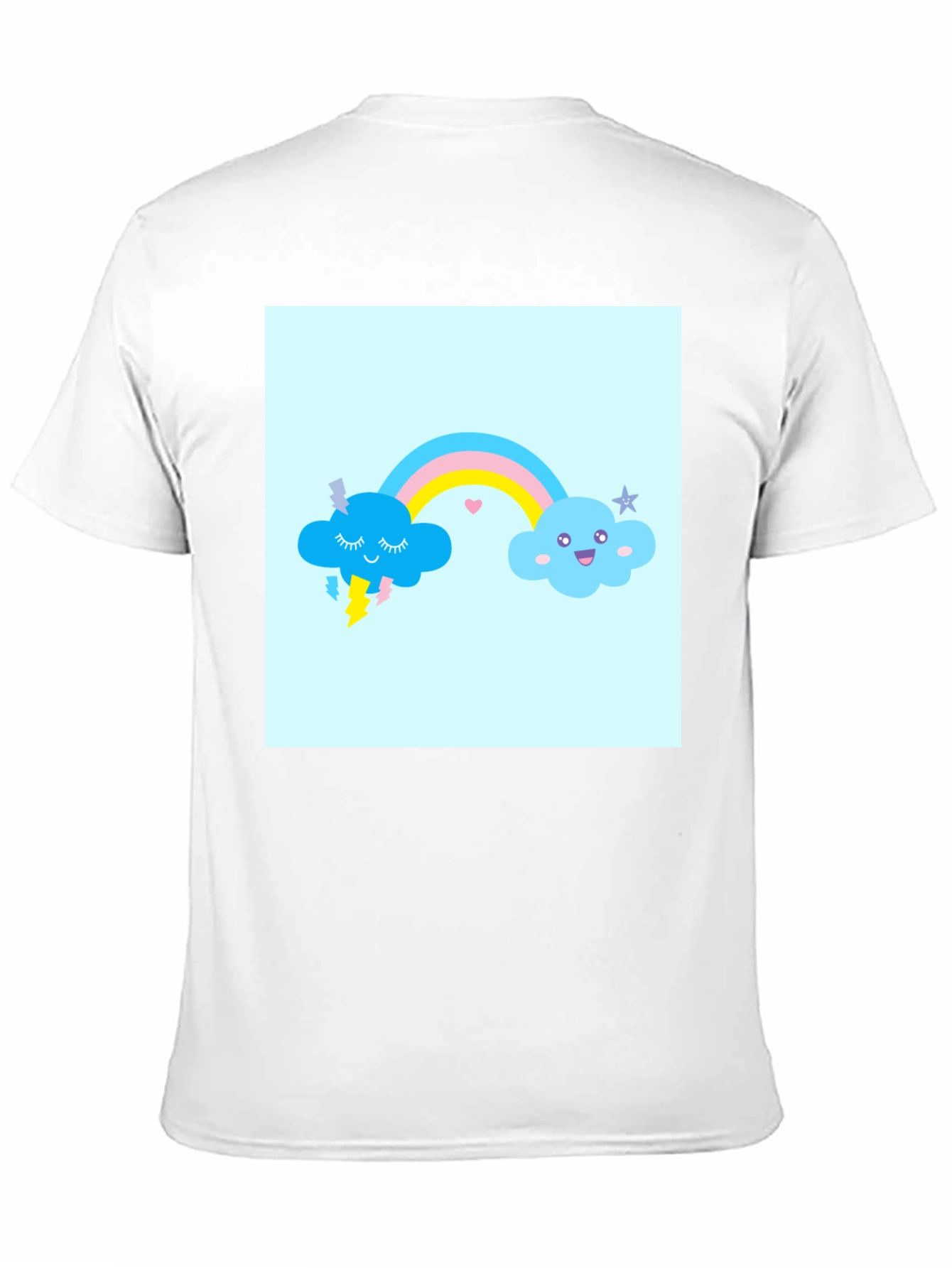 Cute Rainbow Cloud Graphic T-Shirt