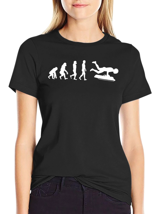 Evolution of Luge Black T-Shirt