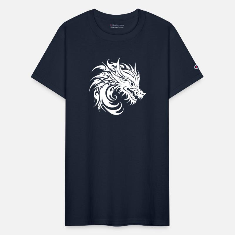 Hissing Tattoo Style Dragon Head