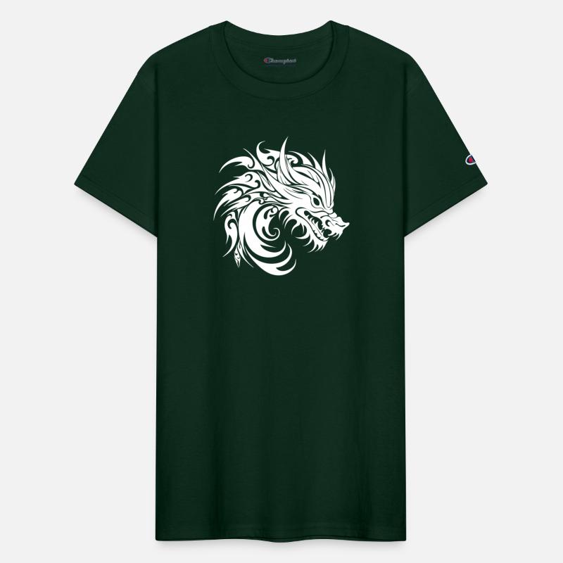 Hissing Tattoo Style Dragon Head