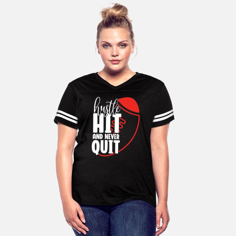 Hit and Never Quit Funny Football Player Coach