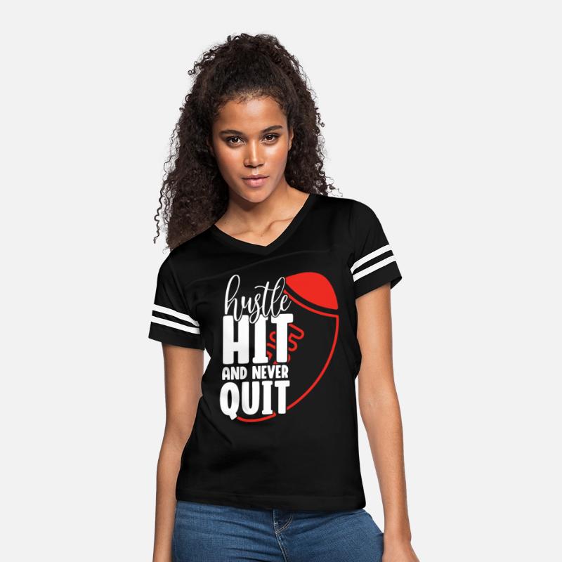 Hit and Never Quit Funny Football Player Coach