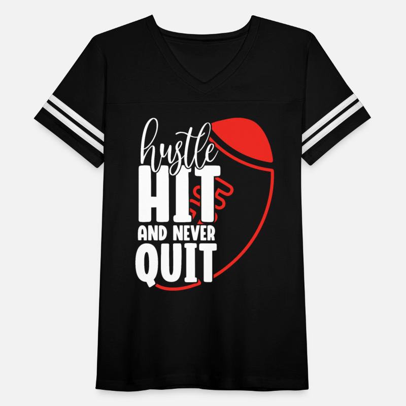 Hit and Never Quit Funny Football Player Coach