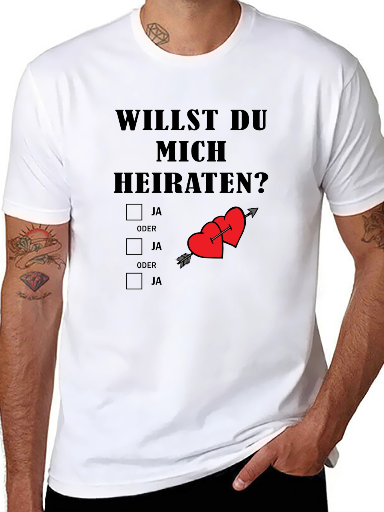 Will You Marry Me T-Shirt Novelty Proposal Tee