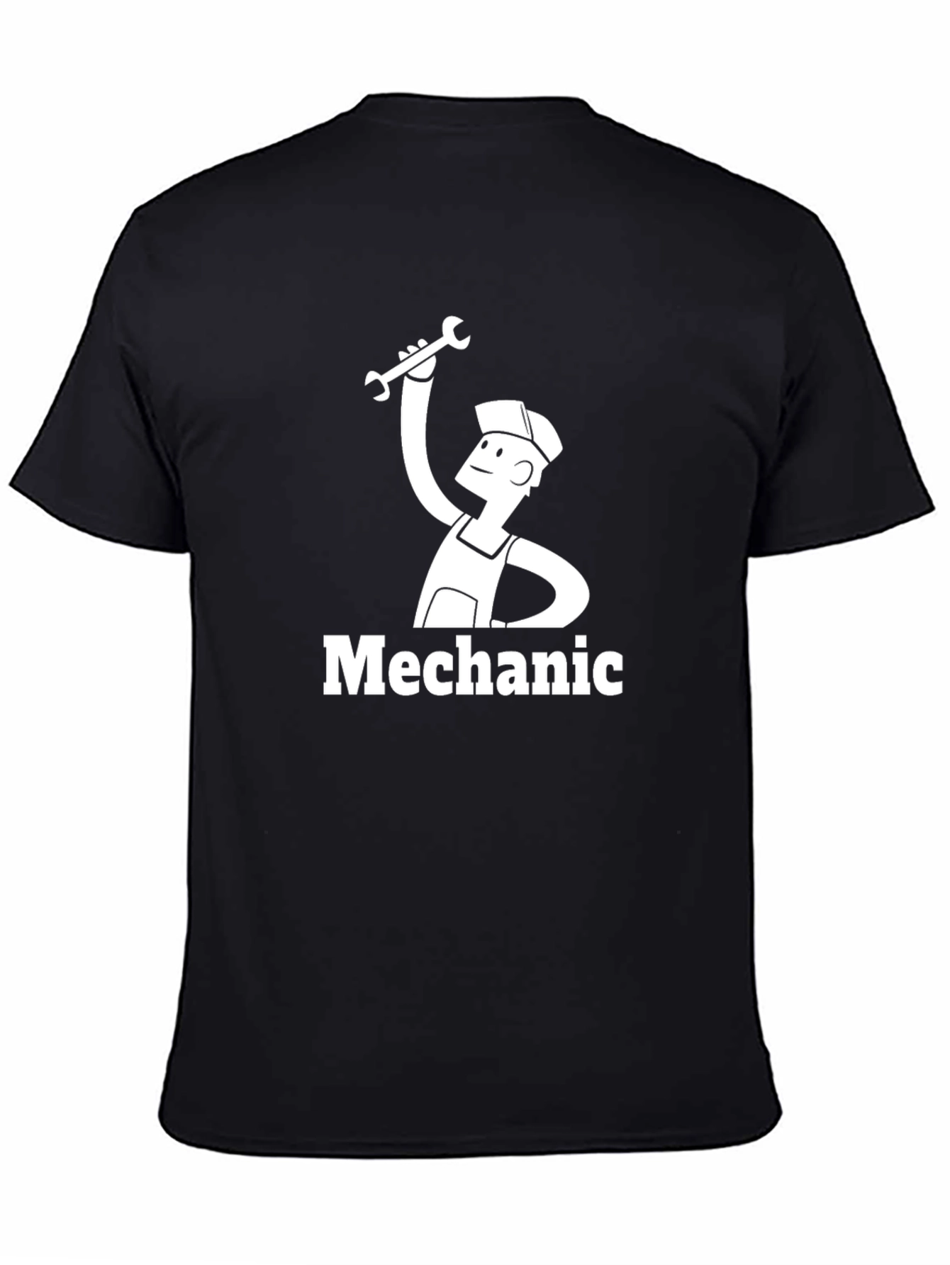 Mechanic Cartoon Graphic T-Shirt