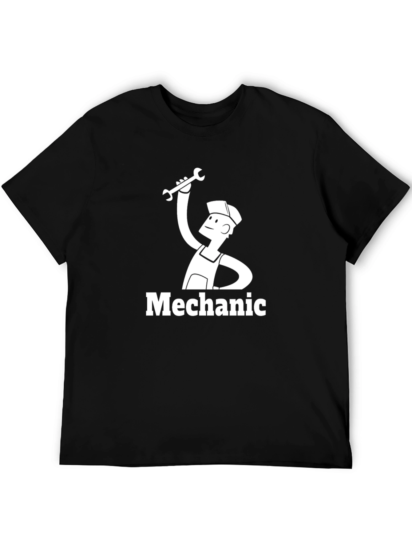 Mechanic Cartoon Graphic T-Shirt