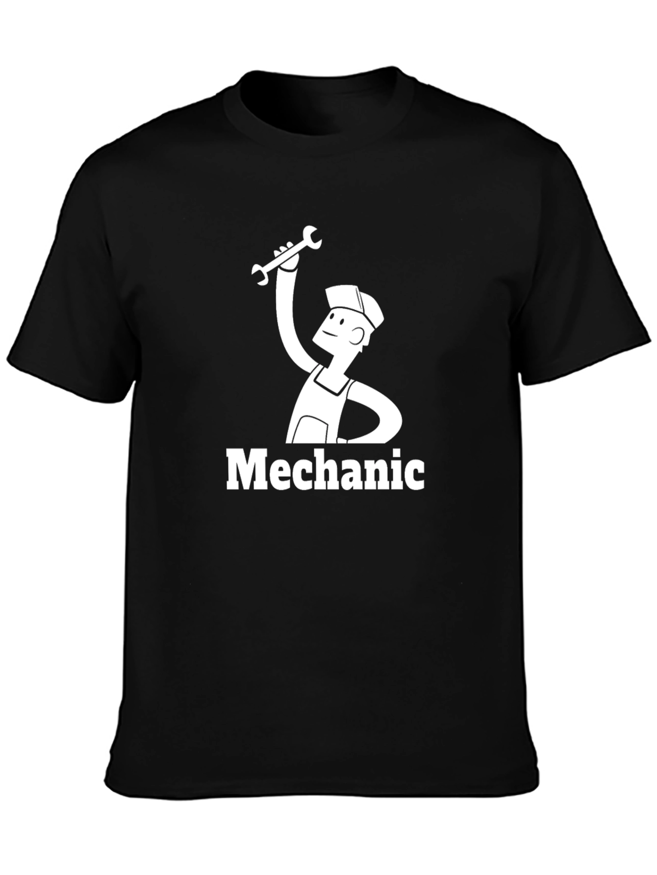 Mechanic Cartoon Graphic T-Shirt