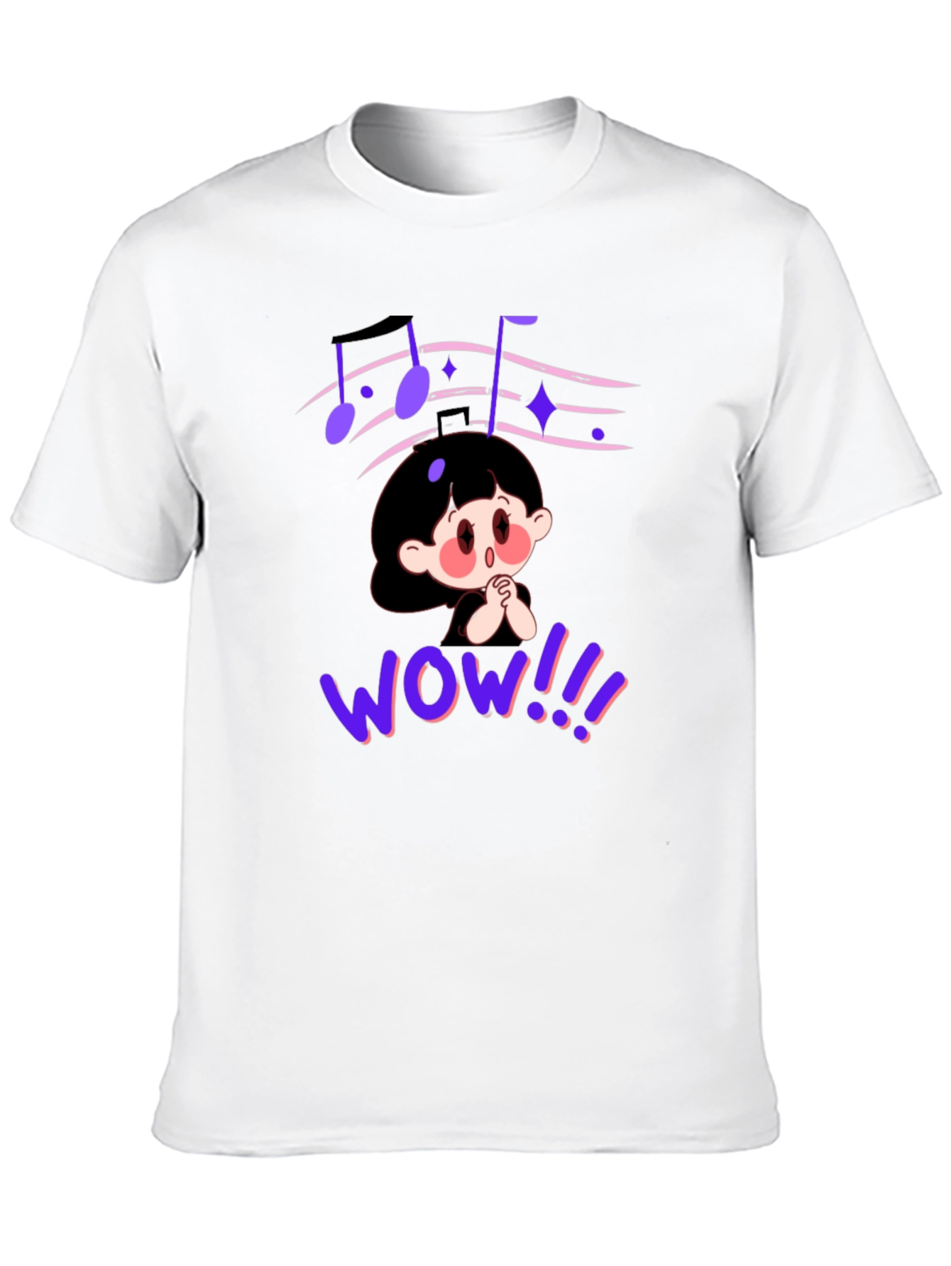 Anime Graphic Black T-Shirt - WOW!!! Design